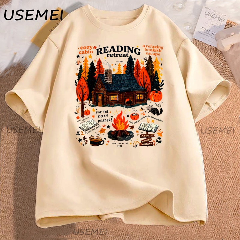 Herbal Wellness Book - Accogliente cabina lettura ritiro T-shirt Autunno